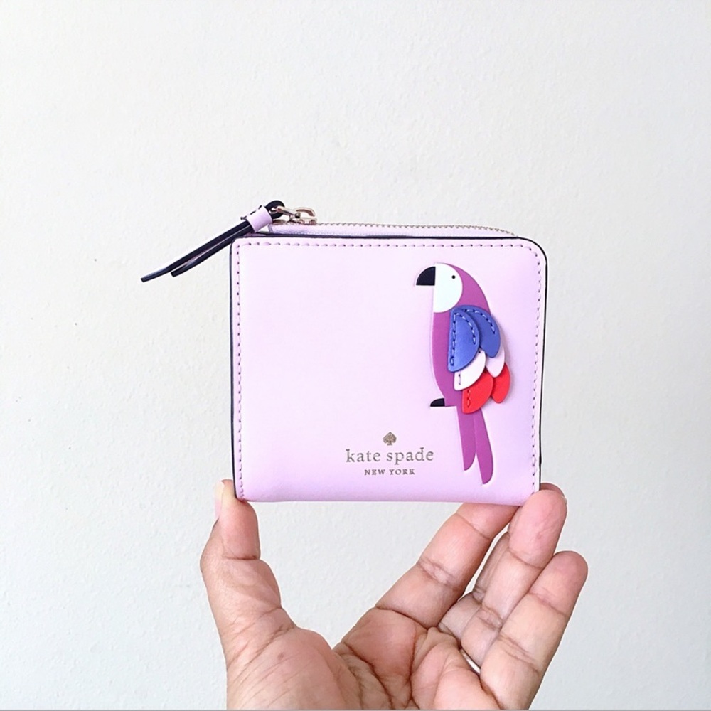 Kate Spade Flock Party Small L-zip bifold wallet
